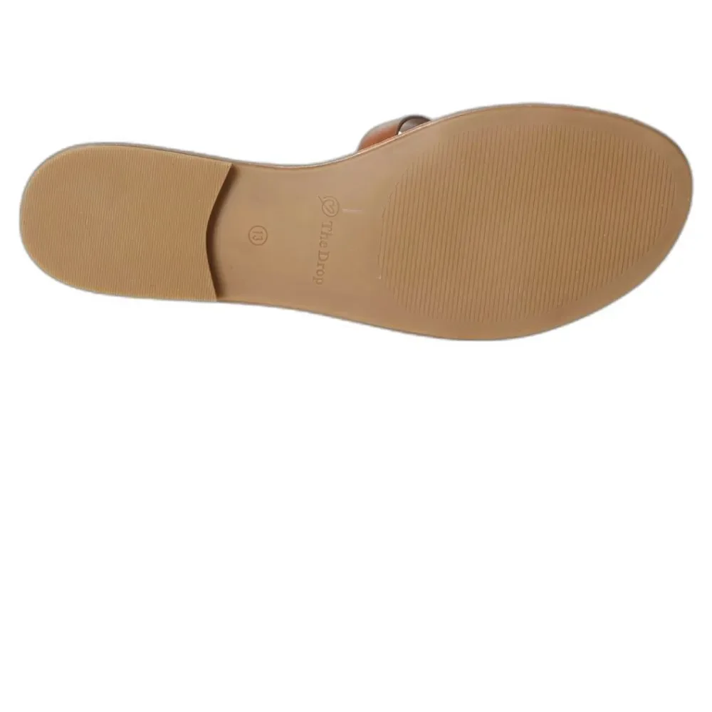 The Drop Faux Leather Brown Women's‎ Size 13 H Sandal Flip Flops